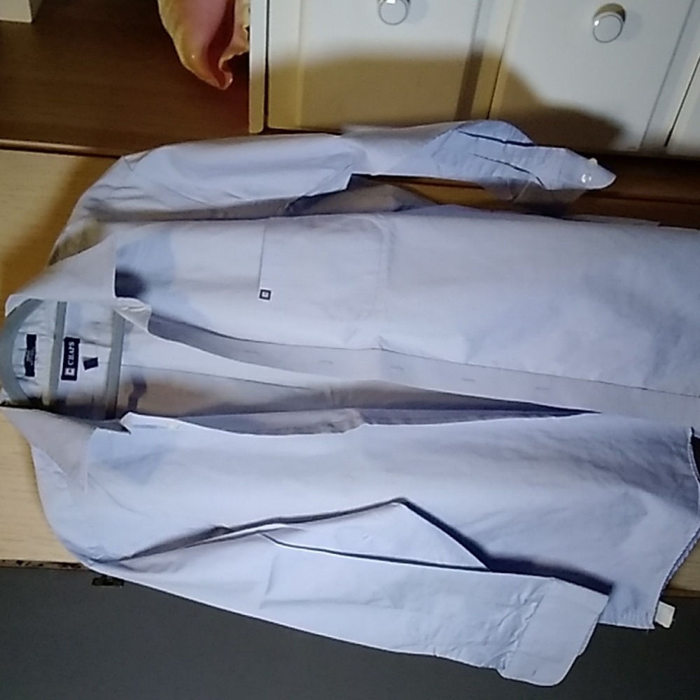 CHAPS Cotton Blue Shirt Sz 17 XL